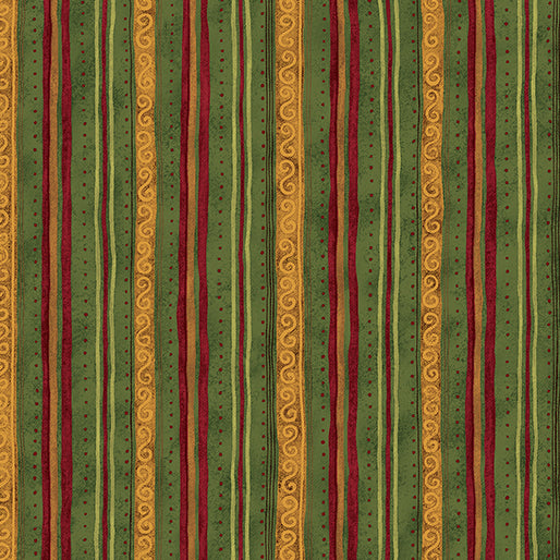 Scroll Stripe Green - Star of Wonder Star of Light