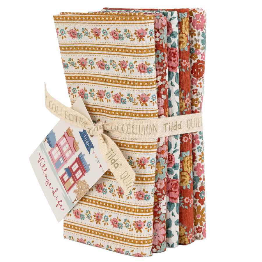Tilda Village Life - FQ Bundle - Rust