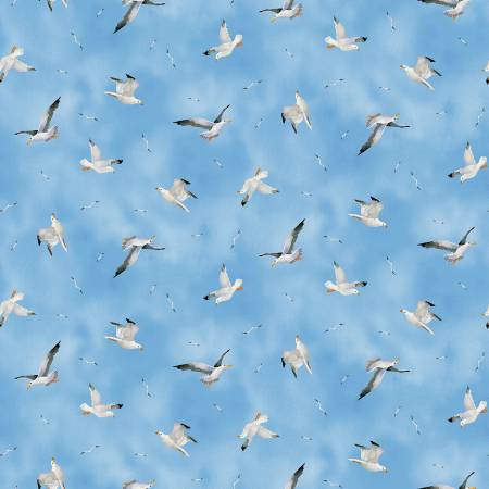 Beach Bound - Blue Seagulls