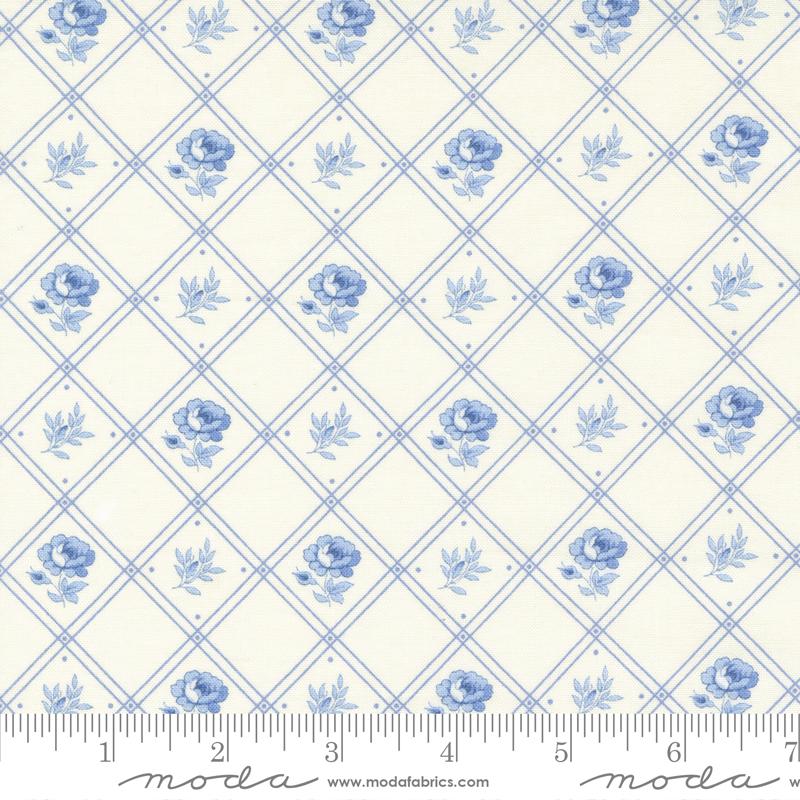 Blueberry Delight - Rose Checks and Plaids Floral