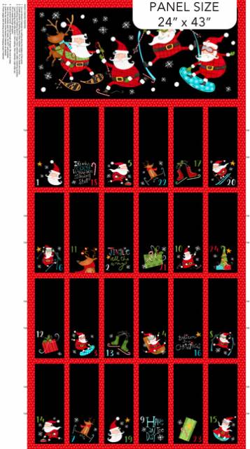 Extreme Santa - Black Multi Advent Panel
