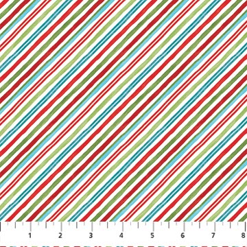 Extreme Santa - White Diagonal Stripes Multi