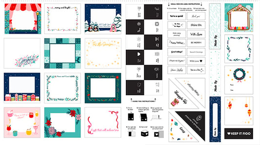 Holiday Quilt Labels Panel