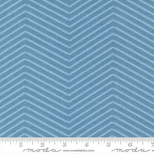 Lakeside Gatherings Flannel - Double Zig Zag Stripes Lake Blue