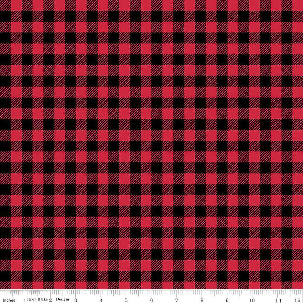 Designer Flannel - Buffalo Check Black/Red