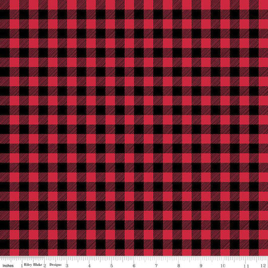 Designer Flannel - Buffalo Check Black/Red