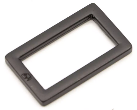 1" Rectangle Ring - BLACK METAL
