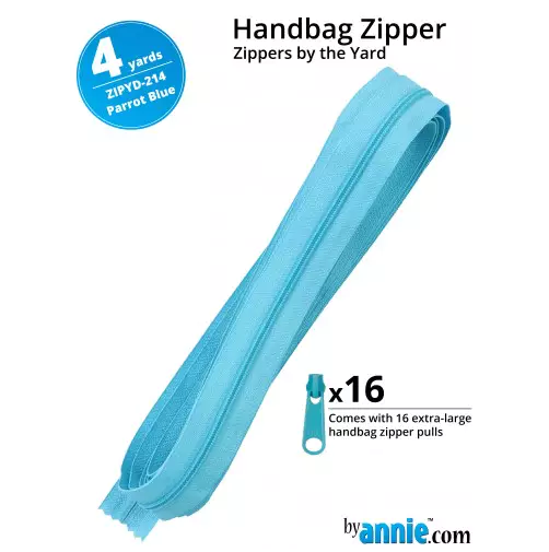 Zipper by the Yard - PARROT BLUE