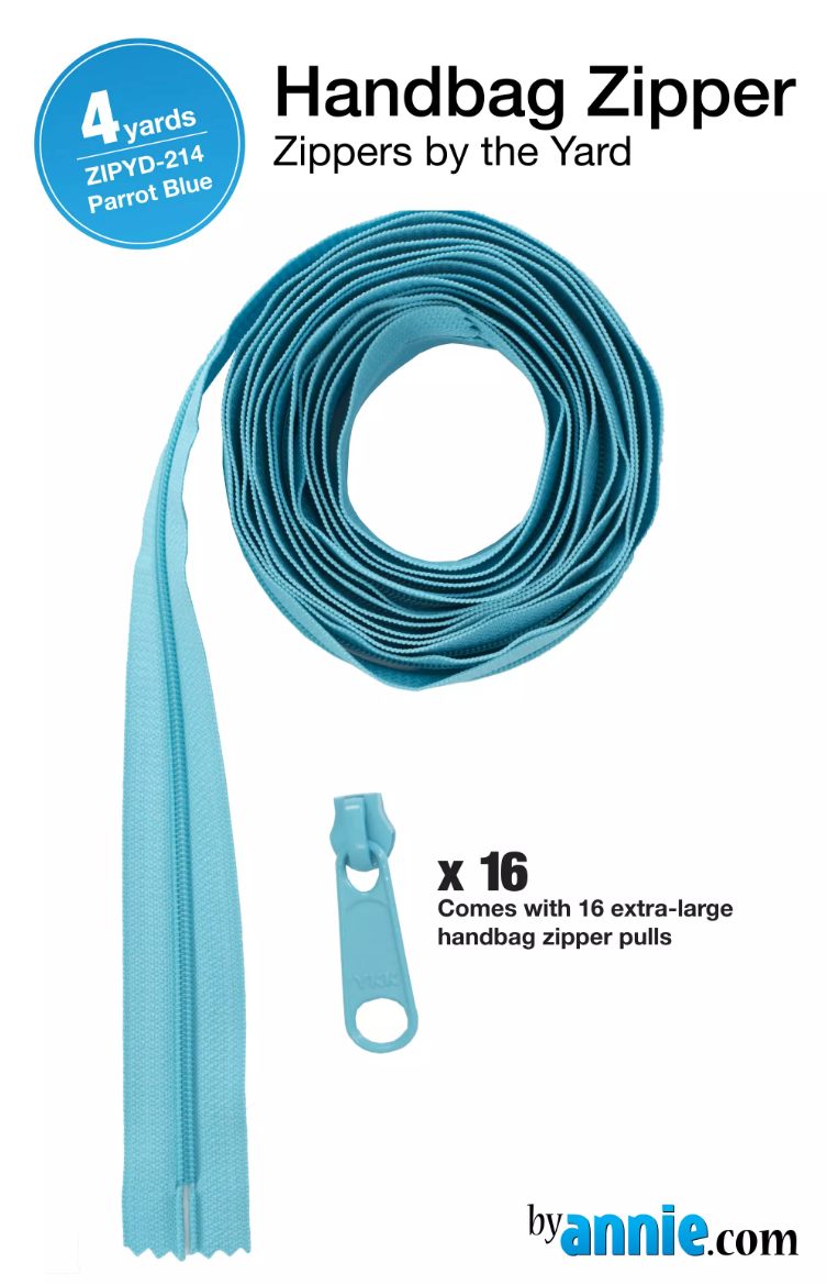 Zipper by the Yard - PARROT BLUE