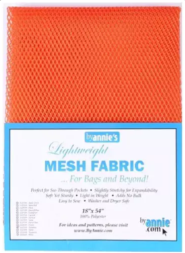 Lightweight Mesh Fabric - PUMPKIN - 18" x 54"
