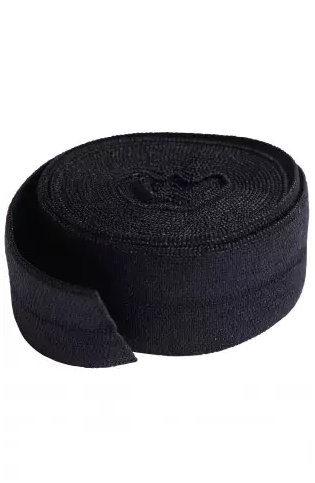 Fold-over Elastic - BLACK - 20MM x 2 YDS