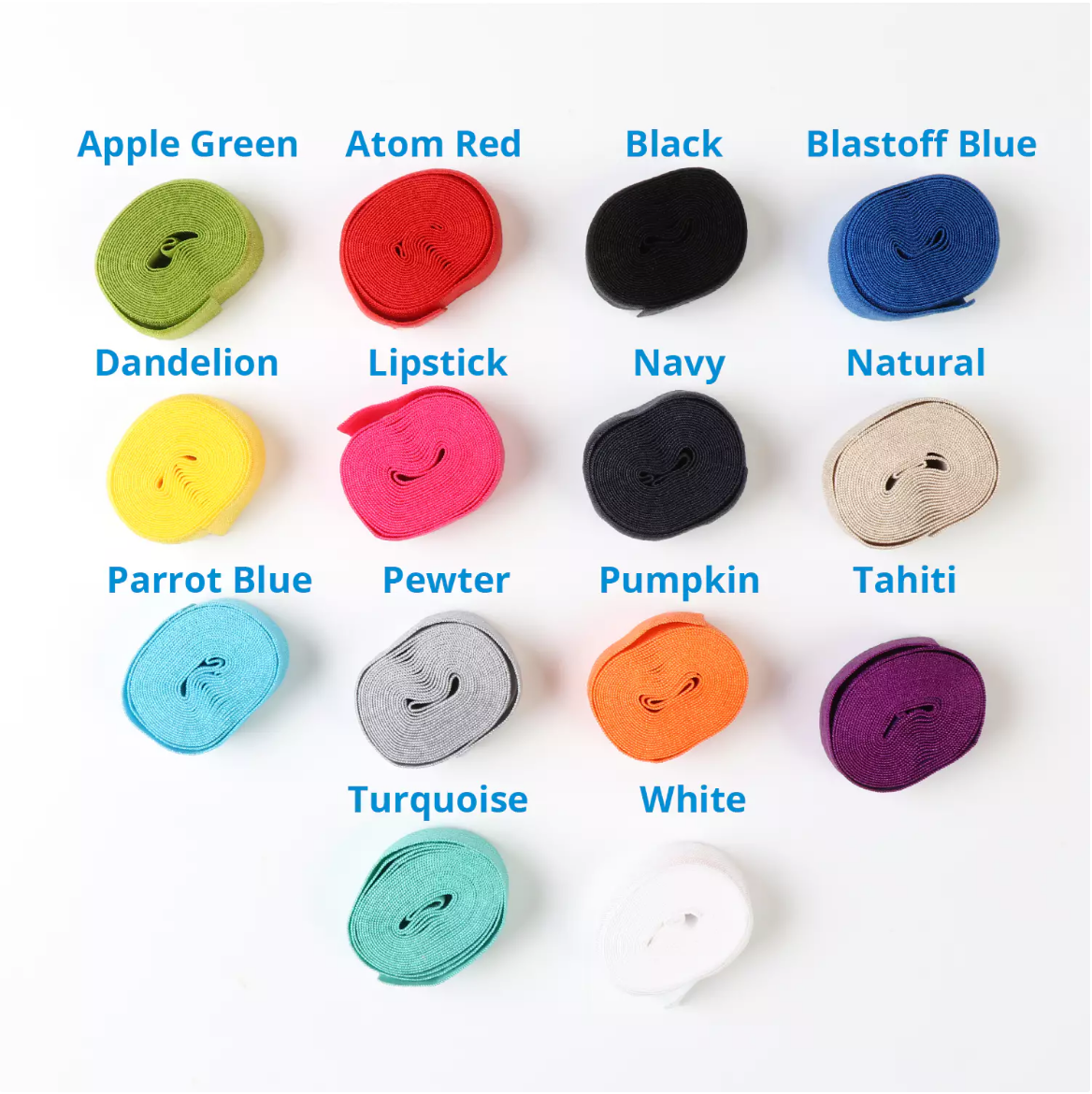 Fold-over Elastic - BLASTOFF BLUE - 20MM x 2 YDS