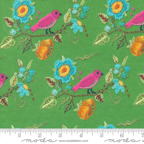 Vintage Soul - Bird Stitch Florals Birds Crewel Embroidery Grass