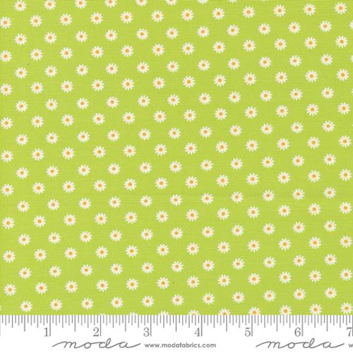 Vintage Soul - Daisy Dot Ditsy Floral Dot Chartreuse