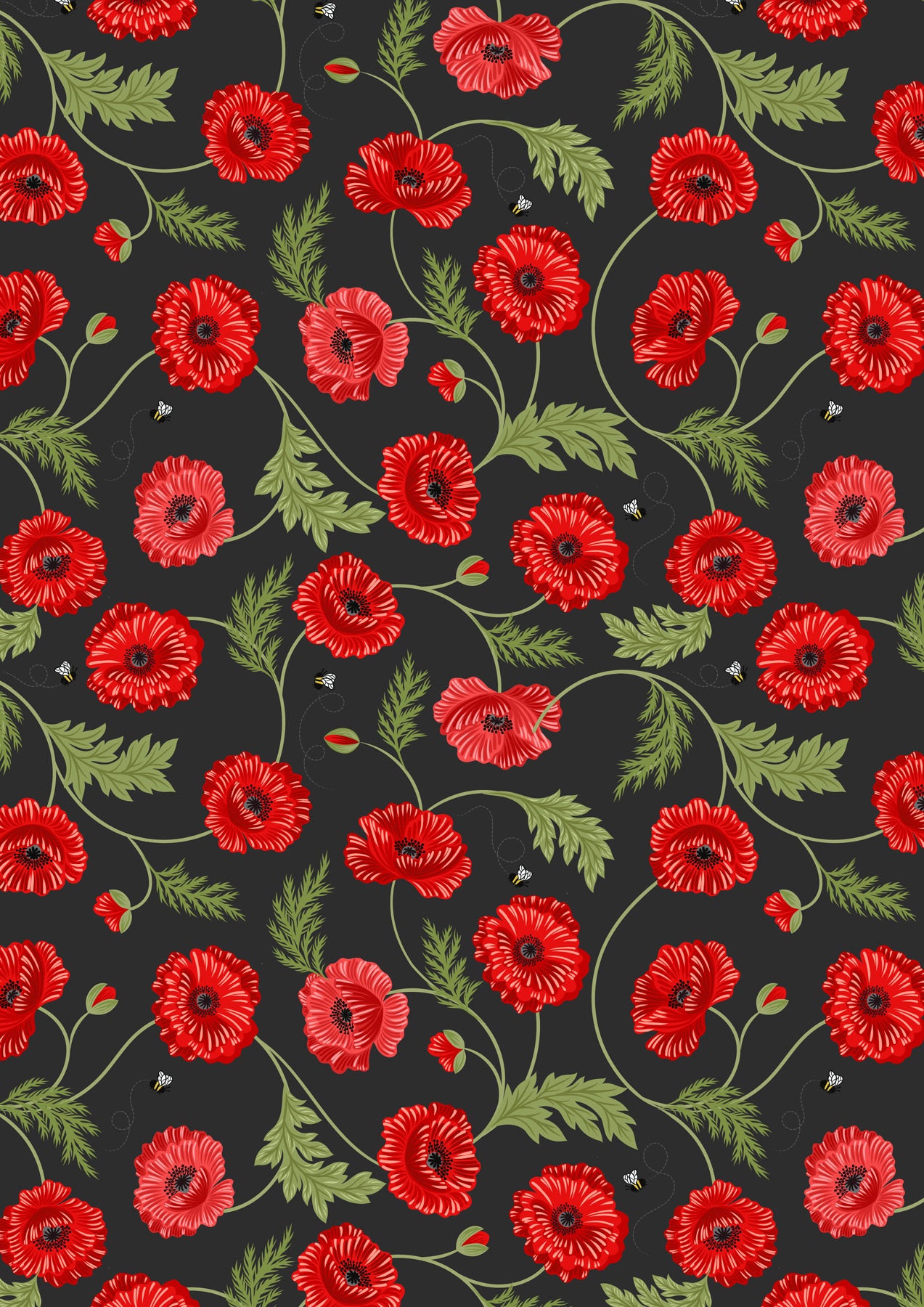 Poppies - Poppy and Bees