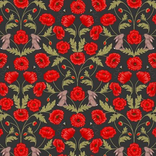 Poppies - Mirrored Poppies and Hares