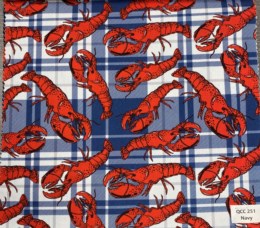 Lobster Plaid- canvas twill, Navy