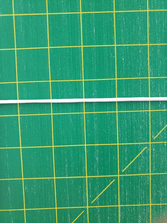 Elastic - White 1/8" Soft Round