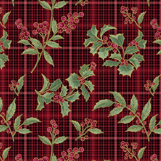 A Festive Medley - Holly & Plaid Red