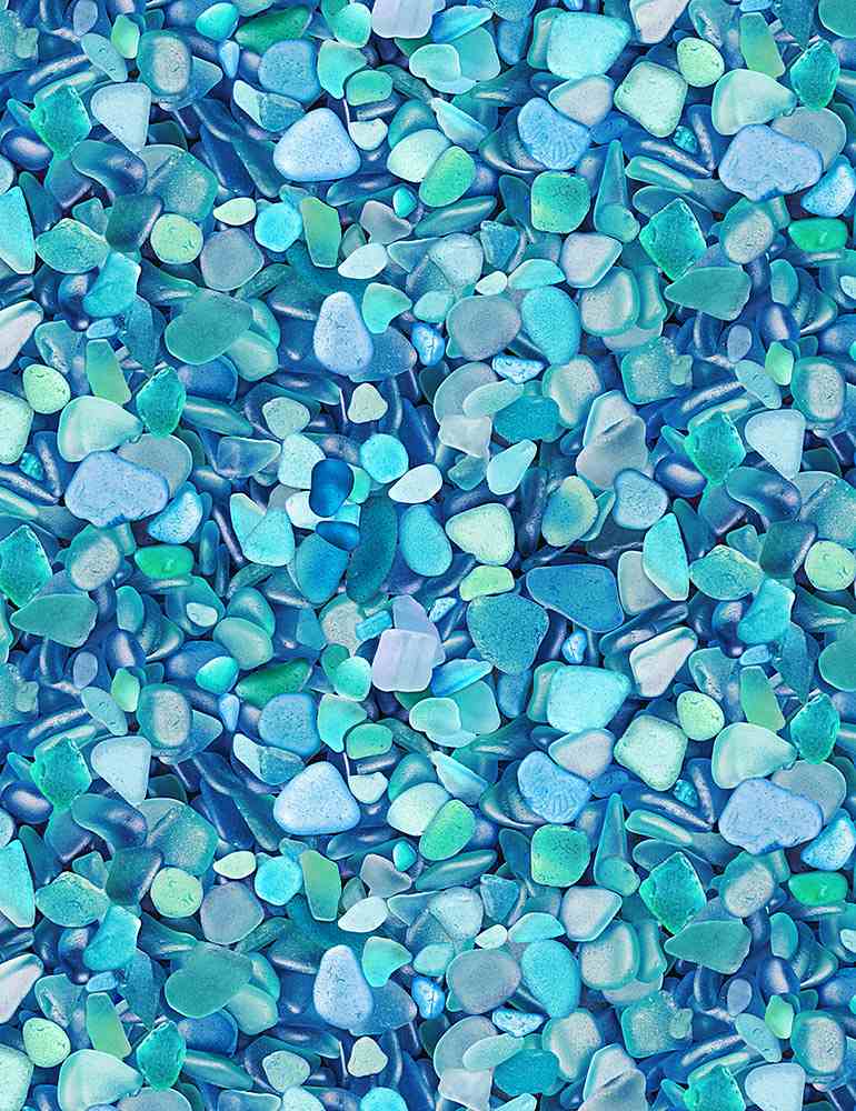 Beach Dreams - Packed Blue Seaglass Blue