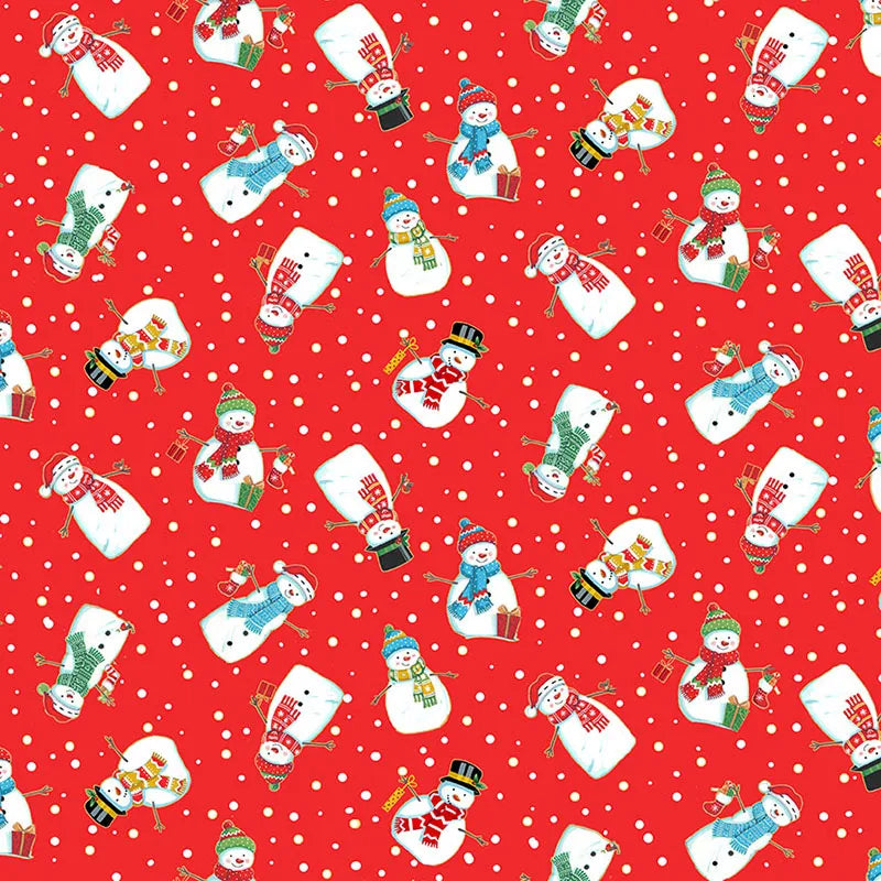 Christmas Merry Snowmen - Red