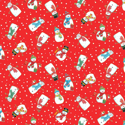 Christmas Merry Snowmen - Red