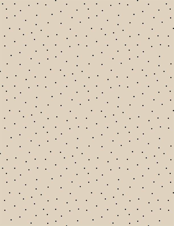 Essentials Pindots - Cream w Black Dots