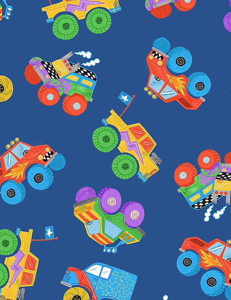 Monster Trucks - Cute Toy Tossed Monster Trucks