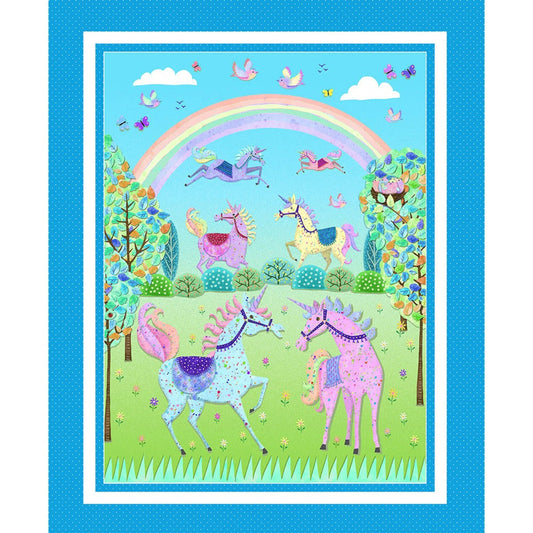 Moonbeams and Rainbows - Cyan Panel