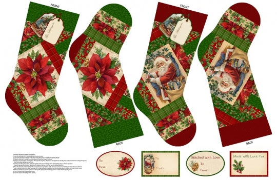 Old Time Christmas - Stocking Panel