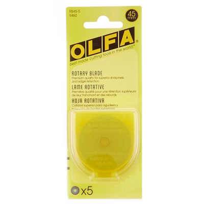 Olfa 45mm Rotary Blades - 5 Blades