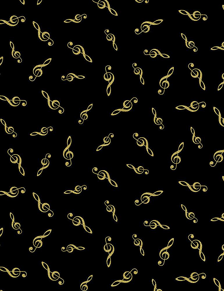 Orchestra - Tossed Metallic G-Clefs