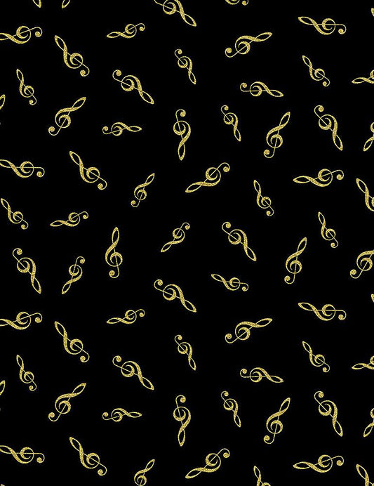 Orchestra - Tossed Metallic G-Clefs