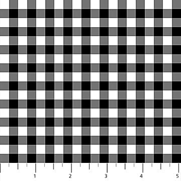 Santa's Tree Farm - Black & White Plaid