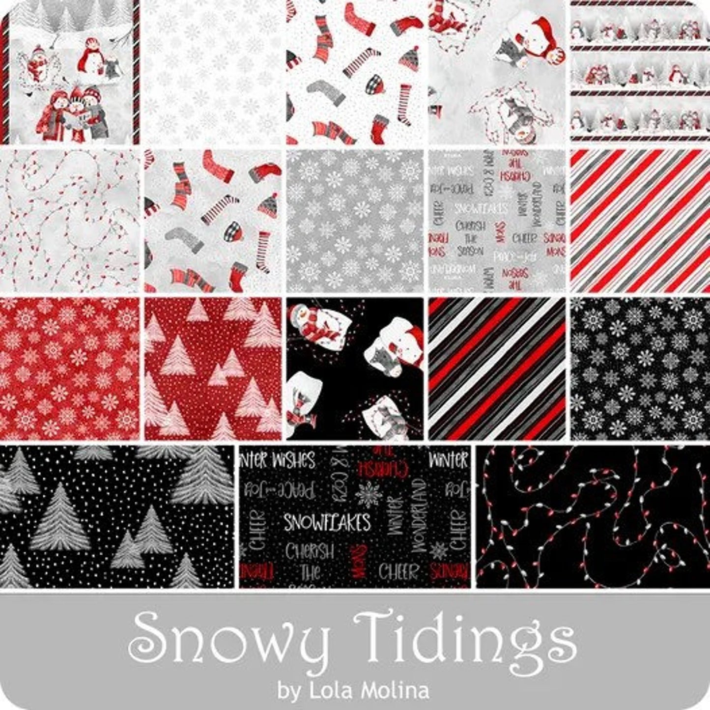 Snowy Tidings - 10" Squares