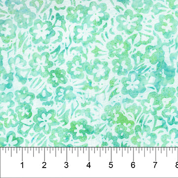 Watercolor Floral Batik - Lagoon