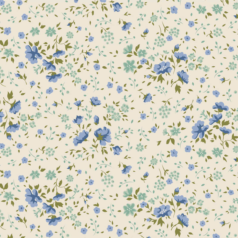 Tilda - Ellie Blue/Teal Wide backing