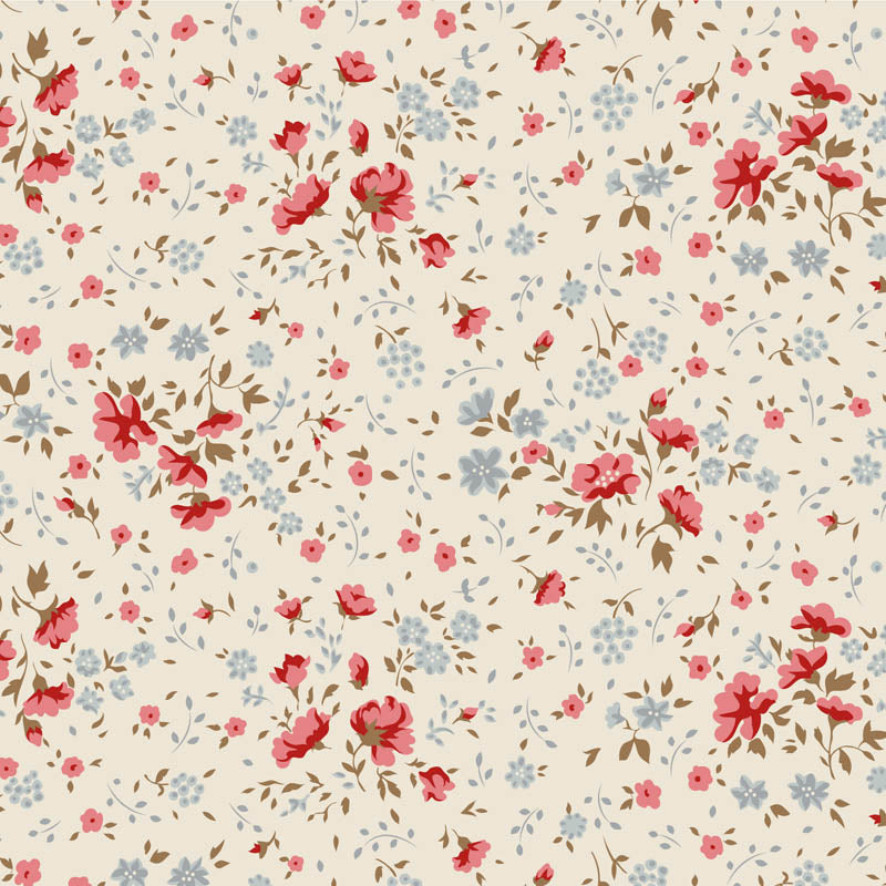 Tilda - Ellie Red/Slate Wide backing