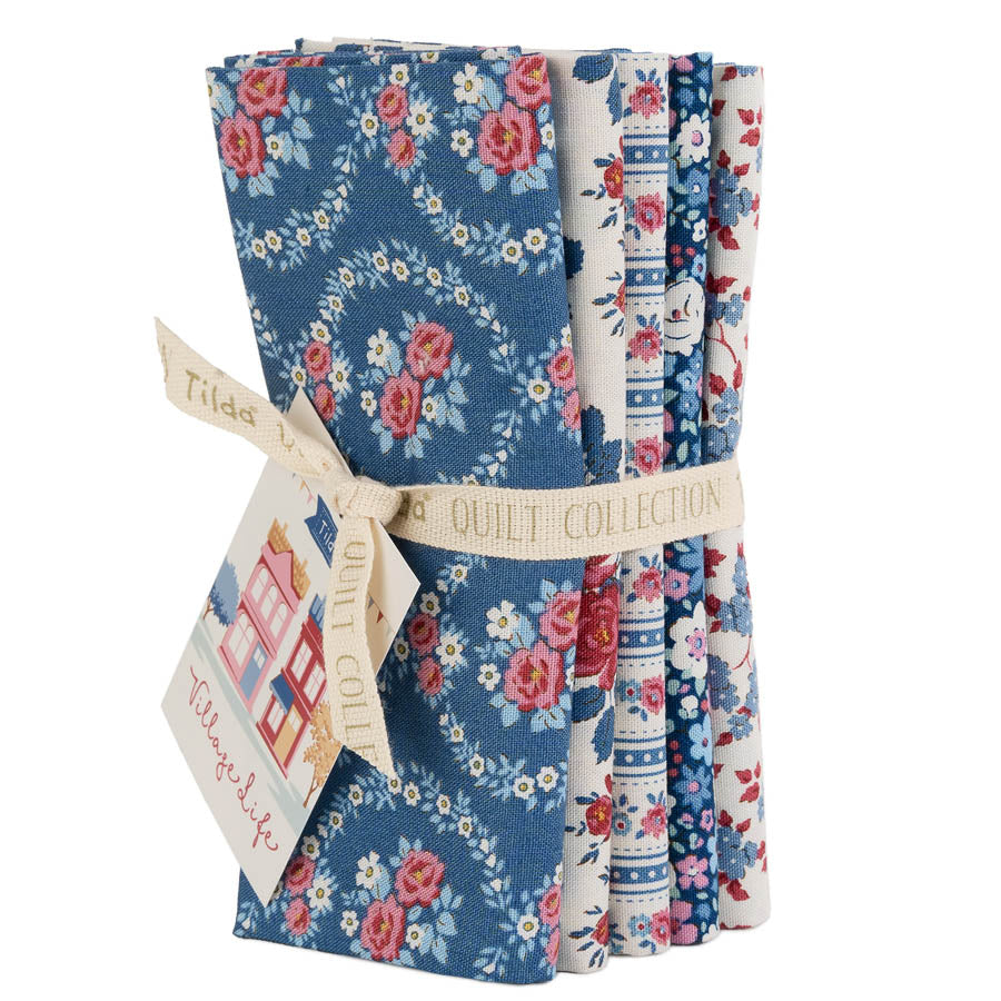 Tilda Village Life - FQ Bundle - Blue
