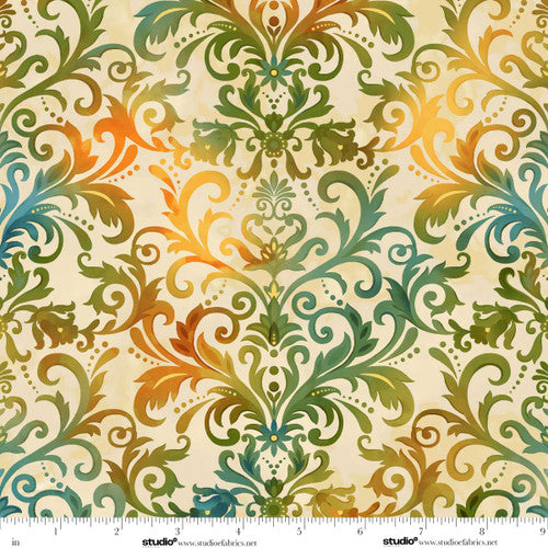 Baskets of Autumn - Cream Multi