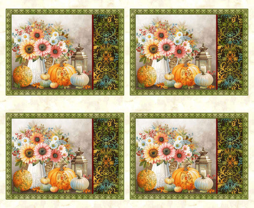 Baskets of Autumn Blessings - Placemats panel