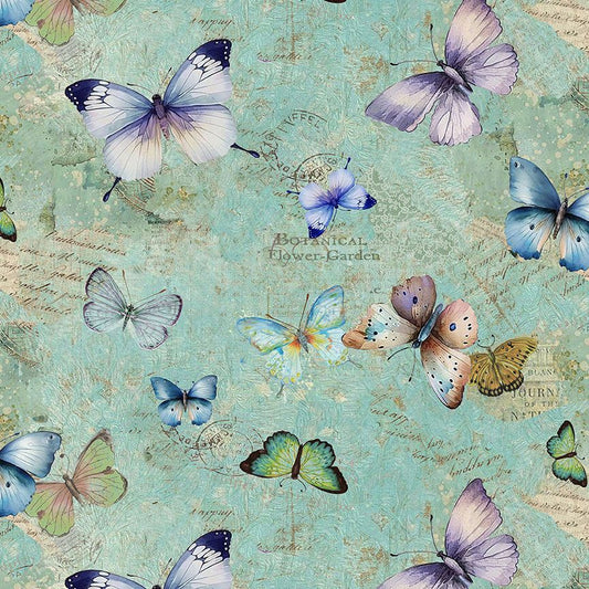 Butterfly Dreams - Pretty Butterflies & Text Green