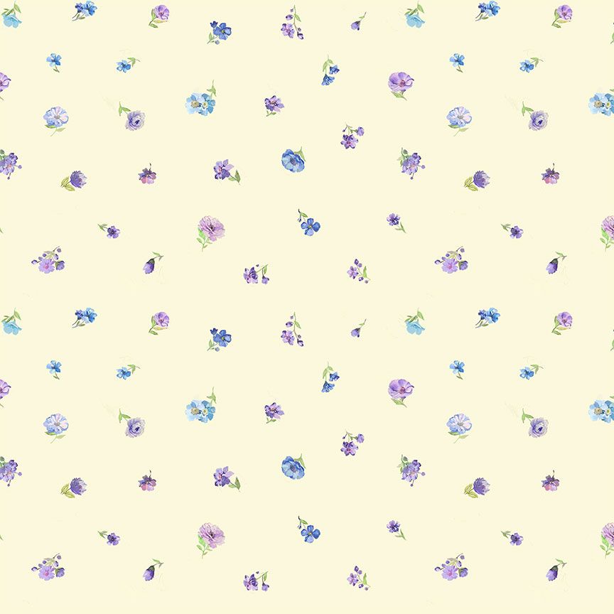 Butterfly Dreams - Tiny Tossed Floral Cream