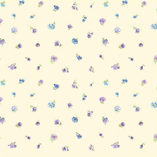 Butterfly Dreams - Tiny Tossed Floral Cream