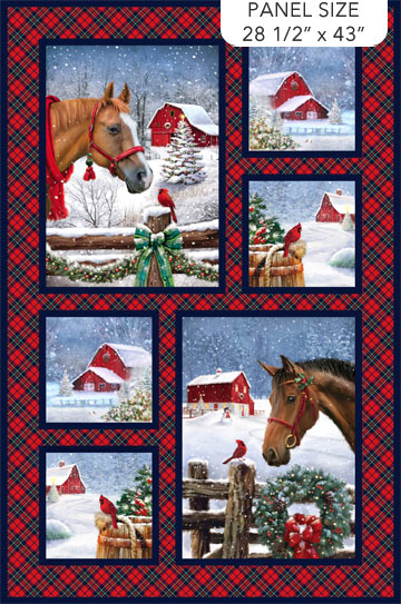 Farmstead Friends Panel - Red Multi