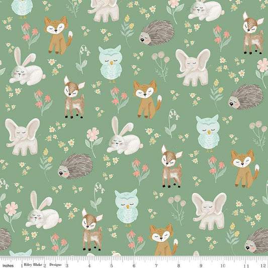 Designer Flannel - It's A Girl Baby Animals