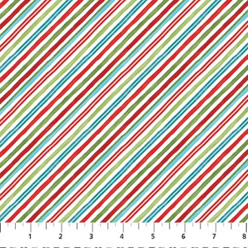 Extreme Santa - White Diagonal Stripes Multi