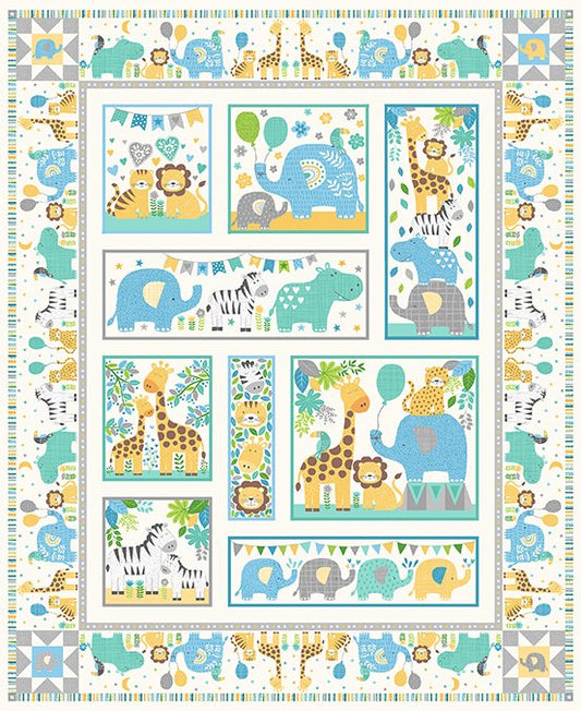 In The Jungle Panel - Blue