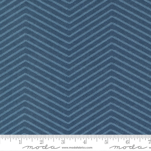 Lakeside Gatherings Flannel - Double Zig Zag Stripes Dusk Blue