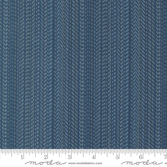 Lakeside Gatherings Flannel - Multi Stripes Dusk Blue